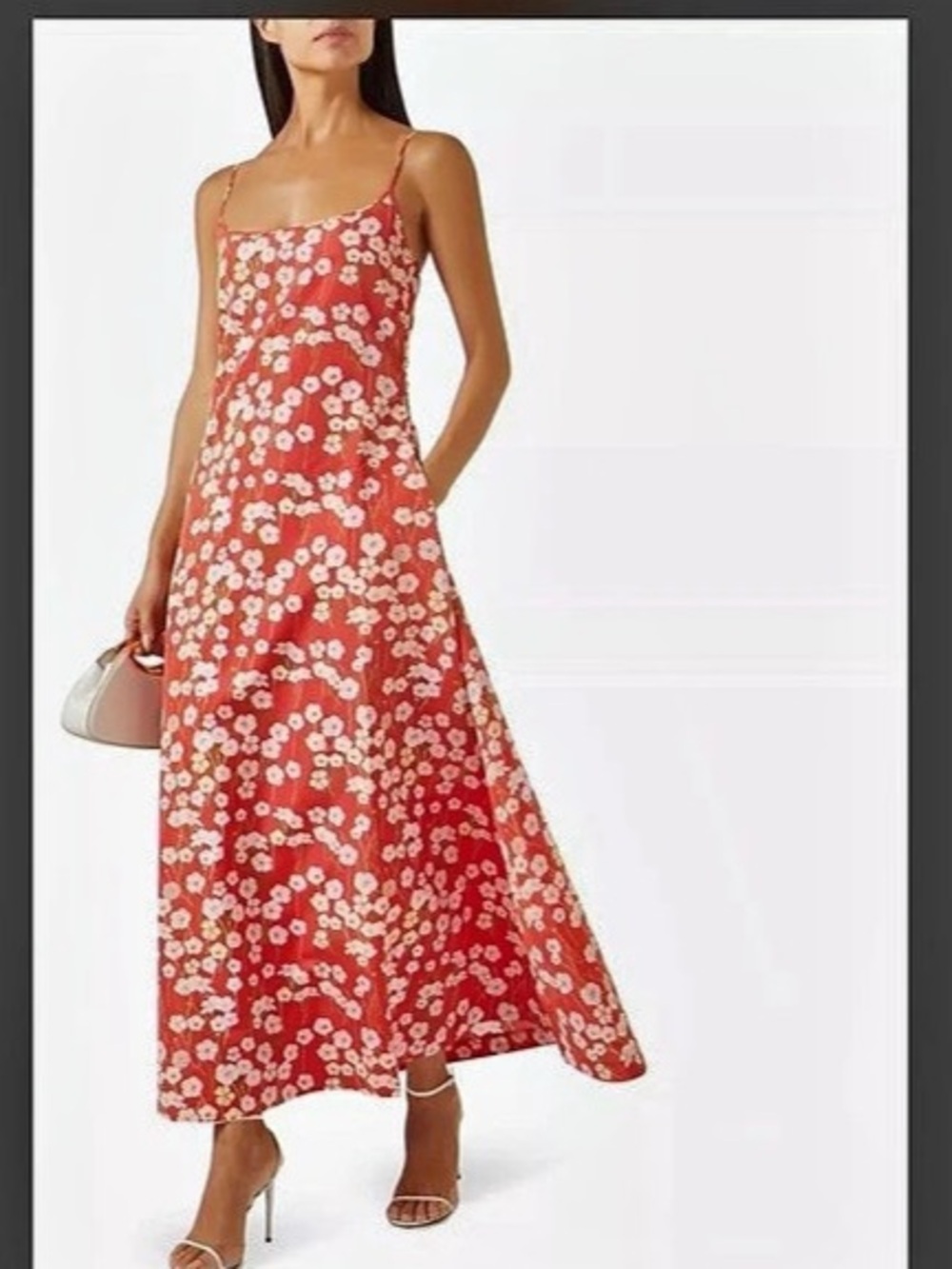 BERNADETTE Nicky Floral Maxi Dress Red/Pink, Size 38 US 6